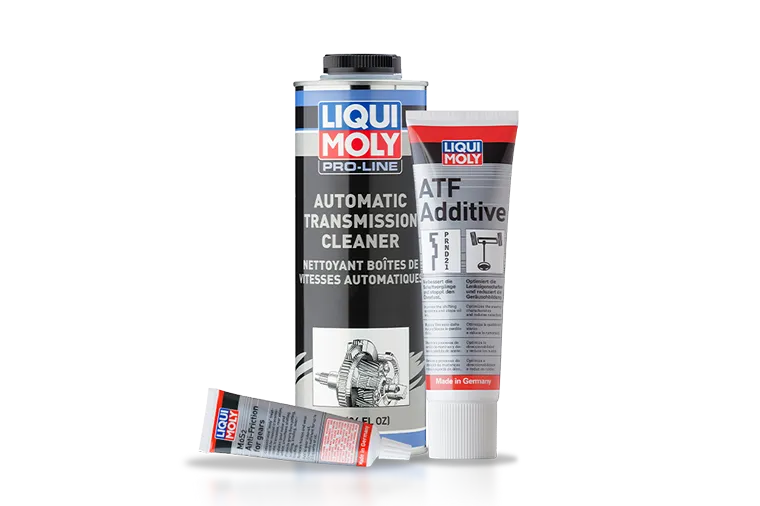 LIQUI MOLY Automatikgetriebe-Reiniger und ATF-Additiv in Tuben.